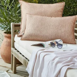 Accessoires Et Coussins|Coussin Déco D'Extérieur|L'effet papillon Housse de coussin extérieur rectangulaire (40 x 60 cm) Naia Corail Orange