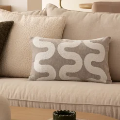 Coussin Et Housse|Atmosphera, cru017dateur d'intu017drieur Housse de coussin rectangulaire (30 x 50 cm) Jeni Beige