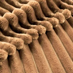 Coussin Et Housse|EMINZA Housse de coussin rectangulaire flanelle (30 x 50 cm) Dune Camel