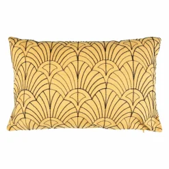 Coussin Et Housse|OSTARIA Housse de coussin rectangulaire velours (30 x 50 cm) Coquillage Jaune