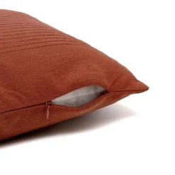 Coussin Et Housse|EMINZA Housse de coussin rectangulaire coton tissé (30 x 50 cm) Léa Terracotta