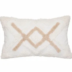Coussin Et Housse|ATMOSPHERA Housse de coussin rectangulaire coton (30 x 50 cm) Rory Ivoire