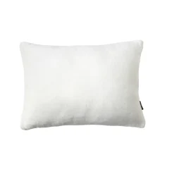 Coussin Et Housse|EMINZA Housse de coussin rectangulaire flanelle (40 x 60 cm) Didou Ivoire