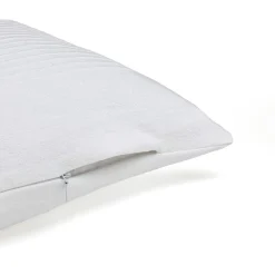 Coussin Et Housse|EMINZA Housse de coussin rectangulaire coton tissé (30 x 50 cm) Léa he Blanc