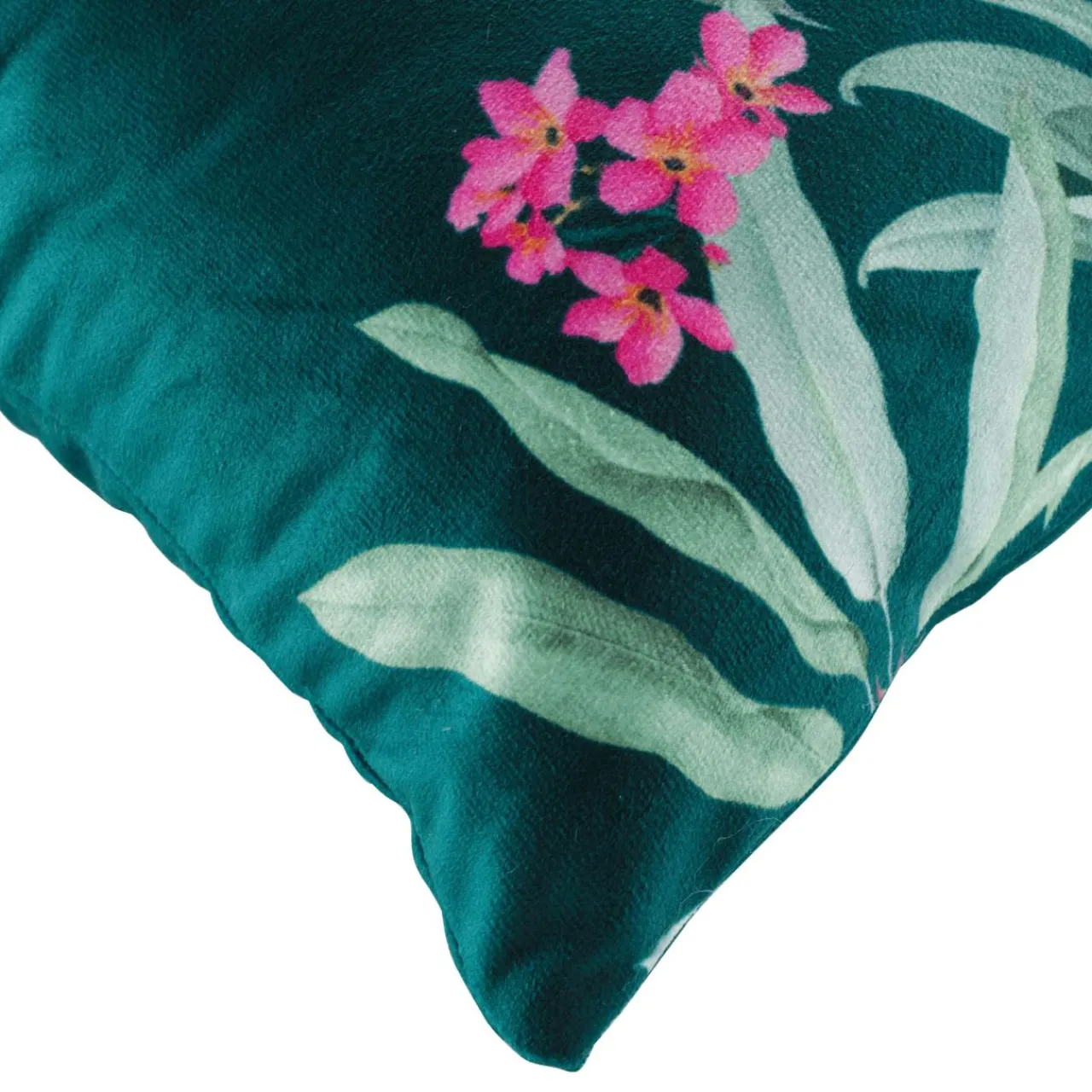 Coussin Et Housse|DOUCEUR D'INTERIEUR Housse de coussin velours (40 x 40 cm) Paolina Bleu canard