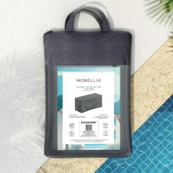 Housse De Protection|Accessoires Et Coussins|MOBELLIA Housse de protection imperméable pour Table haute (162 x 78 cm) Murano Gris Anthracite