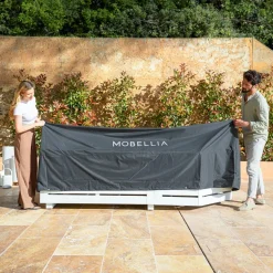 Housse De Protection|Accessoires Et Coussins|MOBELLIA Housse de protection Imperméable pour Salon de jardin (250 x 250 cm) Gris
