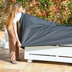Housse De Protection|Accessoires Et Coussins|MOBELLIA Housse de protection Imperméable pour Canapé (200 x 115 cm) Gris