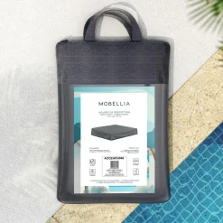 Housse De Protection|MOBELLIA Housse de protection imperméable pour Transat double (210 x 182 cm) Monte Carlo Gris Anthracite
