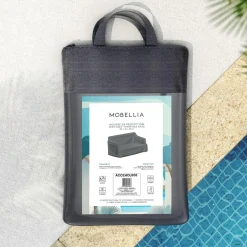 Housse De Protection|Accessoires Et Coussins|MOBELLIA Housse de protection imperméable pour Canapé 2 places (185 x 86 cm) Monte Carlo Gris Anthracite