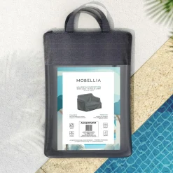 Housse De Protection|Accessoires Et Coussins|MOBELLIA Housse de protection imperméable pour Fauteuil détente (105 x 86 cm) Monte Carlo Gris Anthracite