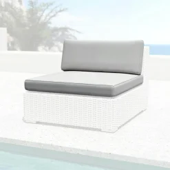 Accessoires Et Coussins|MOBELLIA Housses de coussin de remplacement pour Chauffeuse Palma Gris