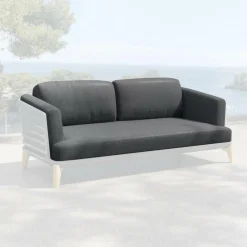 Accessoires Et Coussins|MOBELLIA Housses de coussin de remplacement pour Canapé 2 places Monte Carlo Gris Anthracite