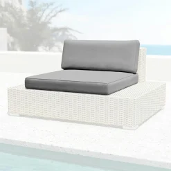 Accessoires Et Coussins|MOBELLIA Housses de coussin de remplacement pour Fauteuil Palma Gris anthracite Gris foncé