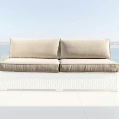Accessoires Et Coussins|MOBELLIA Housses de coussin de remplacement pour Chauffeuse 2 places Palma Taupe