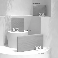 Accessoires Et Coussins|MOBELLIA Housses de coussin de remplacement pour salon de jardin Calvi 4 places - Gris clair