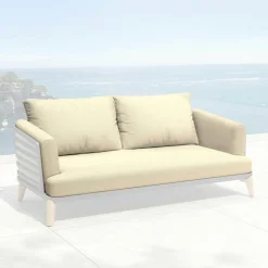 Accessoires Et Coussins|MOBELLIA Housses de coussin de remplacement pour Canapé 2 places Monte Carlo Beige