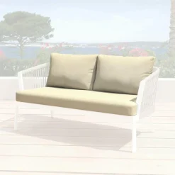 Accessoires Et Coussins|MOBELLIA Housses de coussin de remplacement pour Canapé 2 places Amalfi Beige