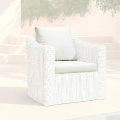 Accessoires Et Coussins|MOBELLIA Housses de coussin de remplacement pour Fauteuil Calvi Blanc