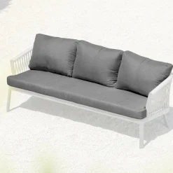 Accessoires Et Coussins|MOBELLIA Housses de coussin de remplacement pour Canapé 3 places Amalfi Gris Anthracite