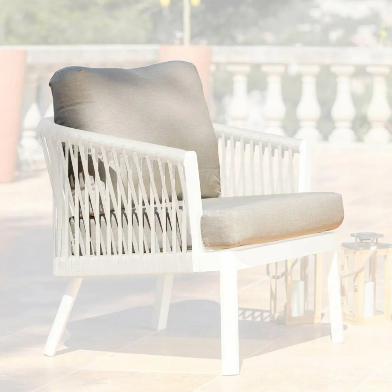 Accessoires Et Coussins|MOBELLIA Housses de coussin de remplacement pour Fauteuil Amalfi Taupe