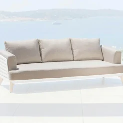 Accessoires Et Coussins|MOBELLIA Housses de coussin de remplacement pour Canapé 3 places Monte Carlo Taupe