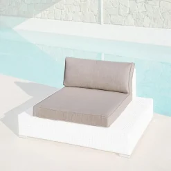 Accessoires Et Coussins|MOBELLIA Housses de coussin de remplacement pour Fauteuil Palma Taupe