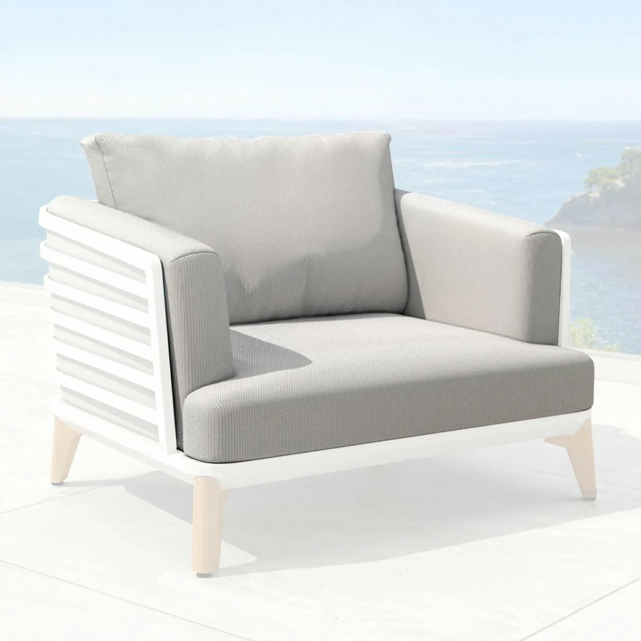 Accessoires Et Coussins|MOBELLIA Housses de coussin de remplacement pour Fauteuil Monte Carlo Gris clair