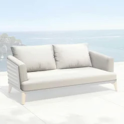 Accessoires Et Coussins|MOBELLIA Housses de coussin de remplacement pour Canapé 2 places Monte Carlo Gris clair