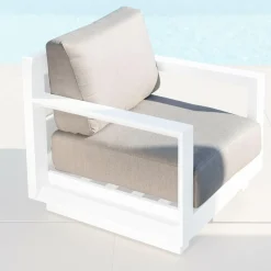 Accessoires Et Coussins|MOBELLIA Housses de coussin de remplacement pour Fauteuil Elba Taupe