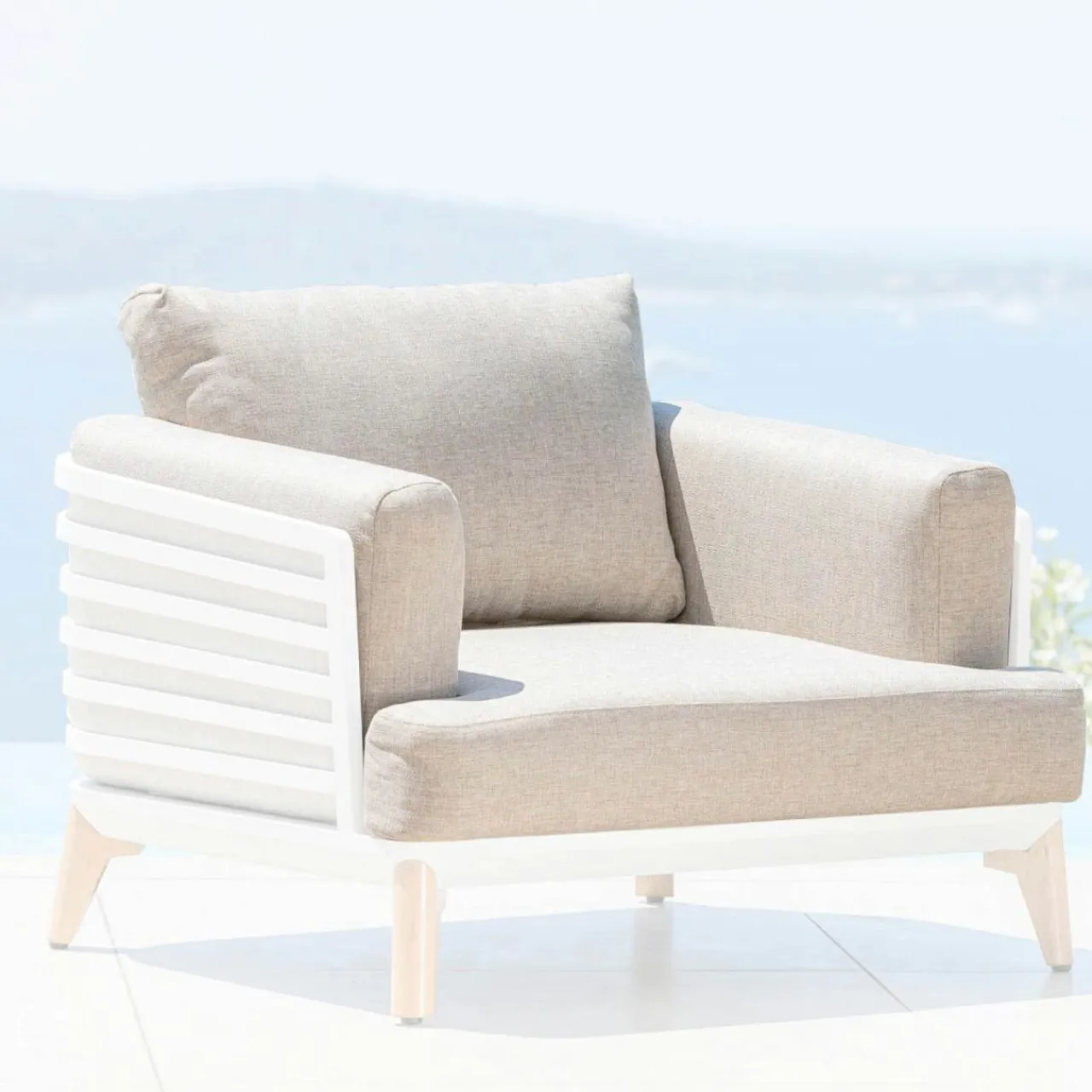 Accessoires Et Coussins|MOBELLIA Housses de coussin de remplacement pour Fauteuil Monte Carlo Taupe