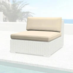 Accessoires Et Coussins|MOBELLIA Housses de coussin de remplacement pour Chauffeuse Palma Beige