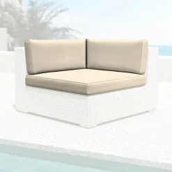 Accessoires Et Coussins|MOBELLIA Housses de coussin de remplacement pour Fauteuil d'angle Palma Beige