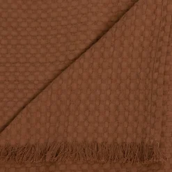 Couvre-Lit Et Édredon|ATMOSPHERA Jeté de lit coton (130 x 180 cm) Widdy Terracotta