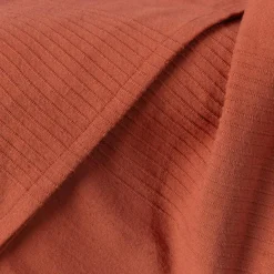 Plaid Et Jeté|Couvre-Lit Et Édredon|EMINZA Jeté de lit coton tissé (130 x 160 cm) Léa Terracotta