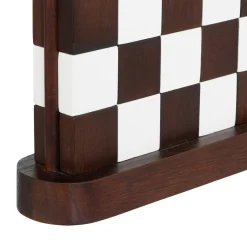 Objet Déco|Atmosphera, cru017dateur d'intu017drieur Jeu Damier Bois (27 x 28 cm) Twist Marron