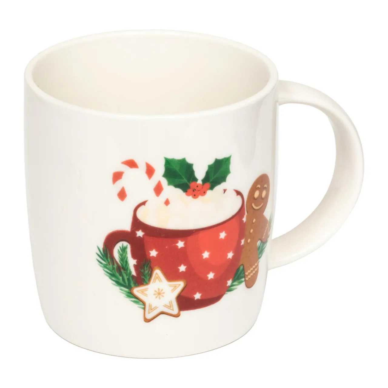 Vaisselle De Noël|JJA Kit de barista Cappuccino Noël gourmand Blanc