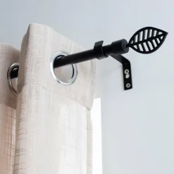 Tringle À Rideau, Barre Et Support|LUANCE Kit de tringle extensible (L120 - L210 cm / D16 mm) Sevigne mat Noir