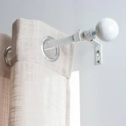 Tringle À Rideau, Barre Et Support|LUANCE Kit de tringle extensible (L120 - L210 cm / D19 mm) Basic et or Blanc