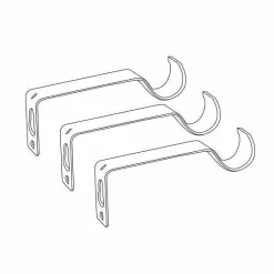 Tringle À Rideau, Barre Et Support|LUANCE Kit de tringle extensible (L210 - L380 cm / D19 mm) Brasserie Mat Noir