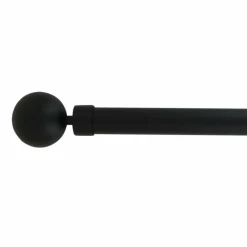 Tringle À Rideau, Barre Et Support|LUANCE Kit de tringle extensible (L210 - L380 cm / D28 mm) Gaïa Noir