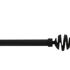 Tringle Plafond|Tringle À Rideau, Barre Et Support|LUANCE Kit de tringle rideau extensible (L120 - L210 cm / D19 mm) Villalouise mat Noir