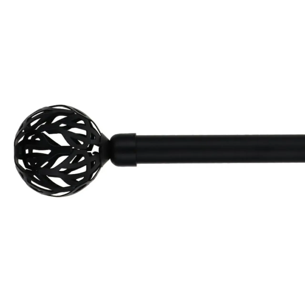 Tringle À Rideau, Barre Et Support|LUANCE Kit de tringle rideau extensible (L210 - L380 cm / D19 mm) Vintage mat Noir