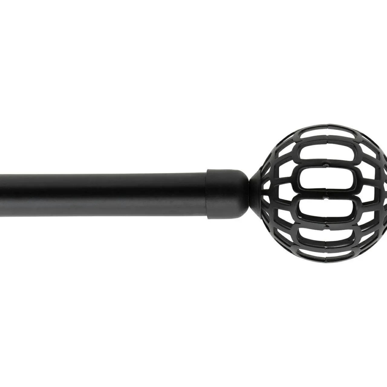 Tringle Plafond|Tringle À Rideau, Barre Et Support|LUANCE Kit de tringle rideau extensible (L120 - L210 cm / D19 mm) Facette mat Noir