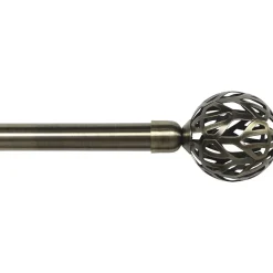 Tringle Plafond|Tringle À Rideau, Barre Et Support|LUANCE Kit de tringle rideau extensible (L120 - L210 cm / D19 mm) Retro Bronze