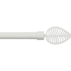 Tringle Plafond|Tringle À Rideau, Barre Et Support|LUANCE Kit de tringle rideau extensible (L210 - L380 cm / D19 mm) Amazonia mat Blanc