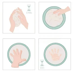 Jouet, Cadeau De Naissance|OSTARIA Kit empreinte pour bébé argile Rond Multicolore