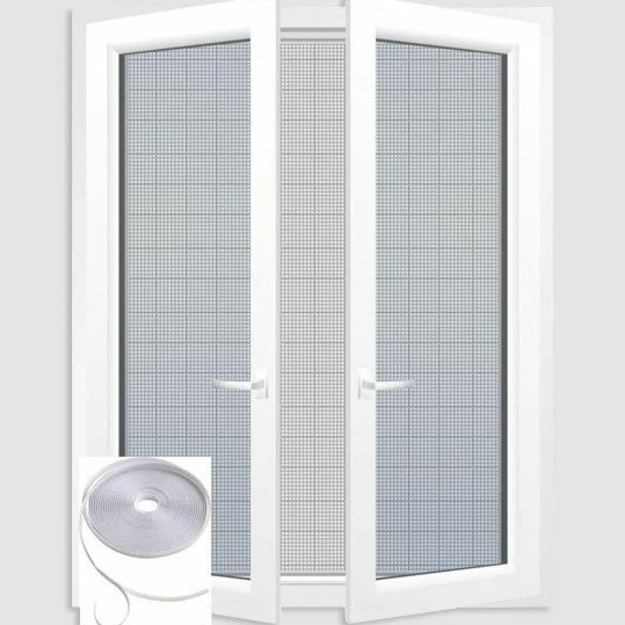 Moustiquaire|LUANCE Kit moustiquaire fenêtre (130 x 150 cm) Blanc