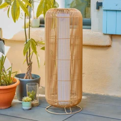 Luminaire Jardin|Eclairage Extérieur|Atmosphera, cru017dateur d'intu017drieur Lampadaire de jardin solaire en corde LED (H78 cm) Loise Beige Naturel