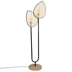 Lampadaire|ATMOSPHERA Lampadaire double en rotin (H143 cm) Olme Beige